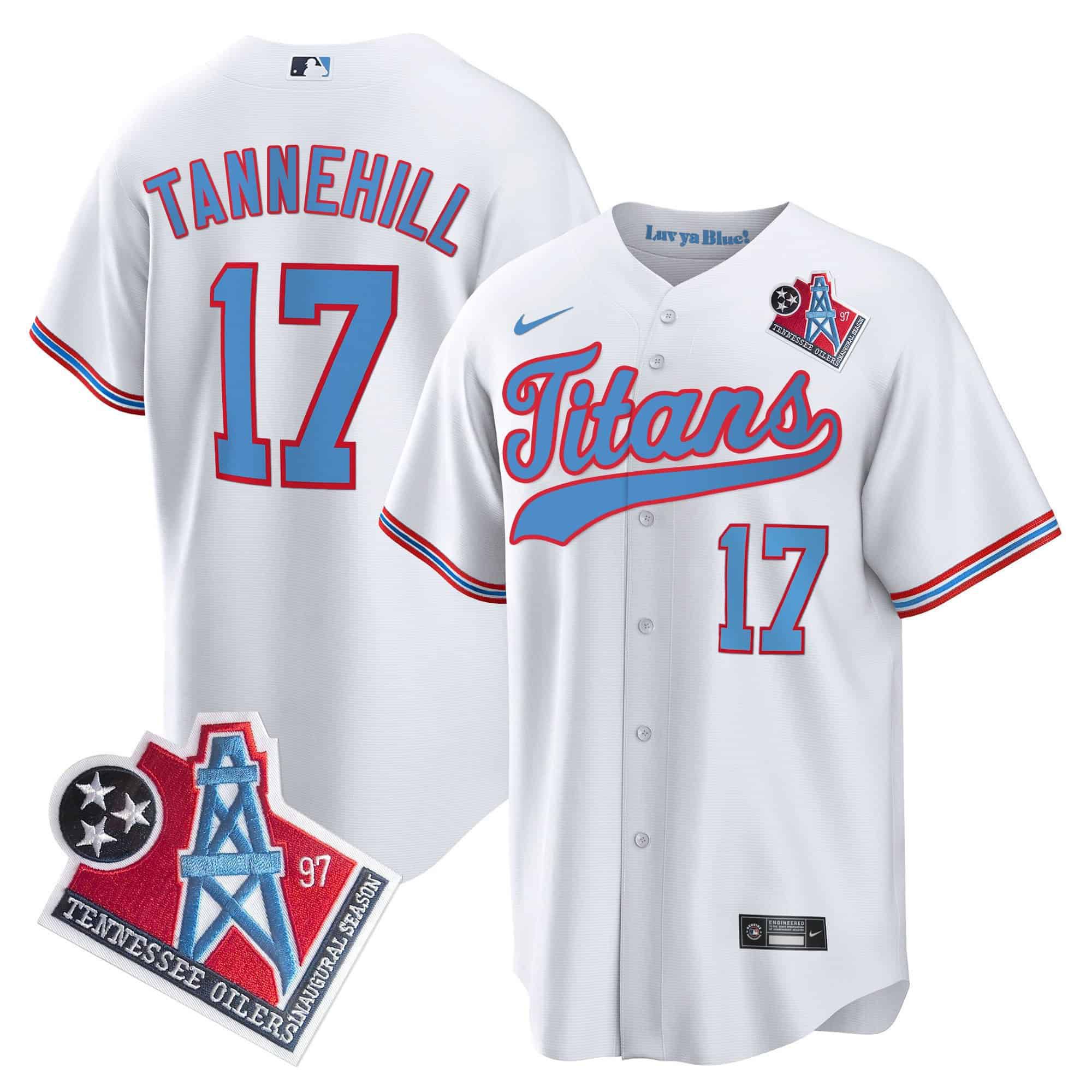 Men Tennessee Titans 17 Tannehill White Nike 1997 Throwback Limited Cool Base NFL Jersey
